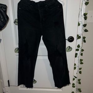 Black ripped jeans